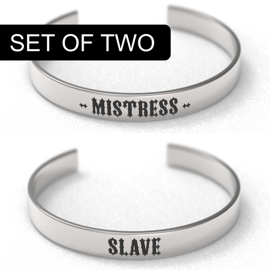 Mistress and Slave Bracelet Set