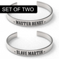 Personalised Master and Slave Bracelet Set