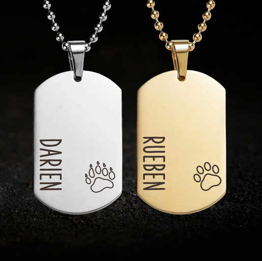 Personalise Bear and Cub Necklace Set