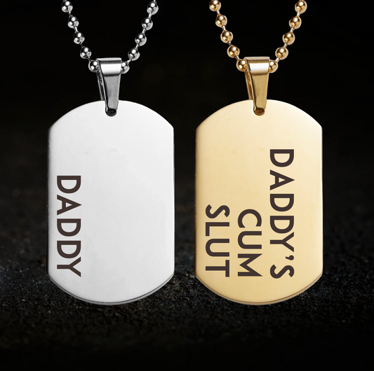 Daddy and Daddy's Cum Slut Necklace Set