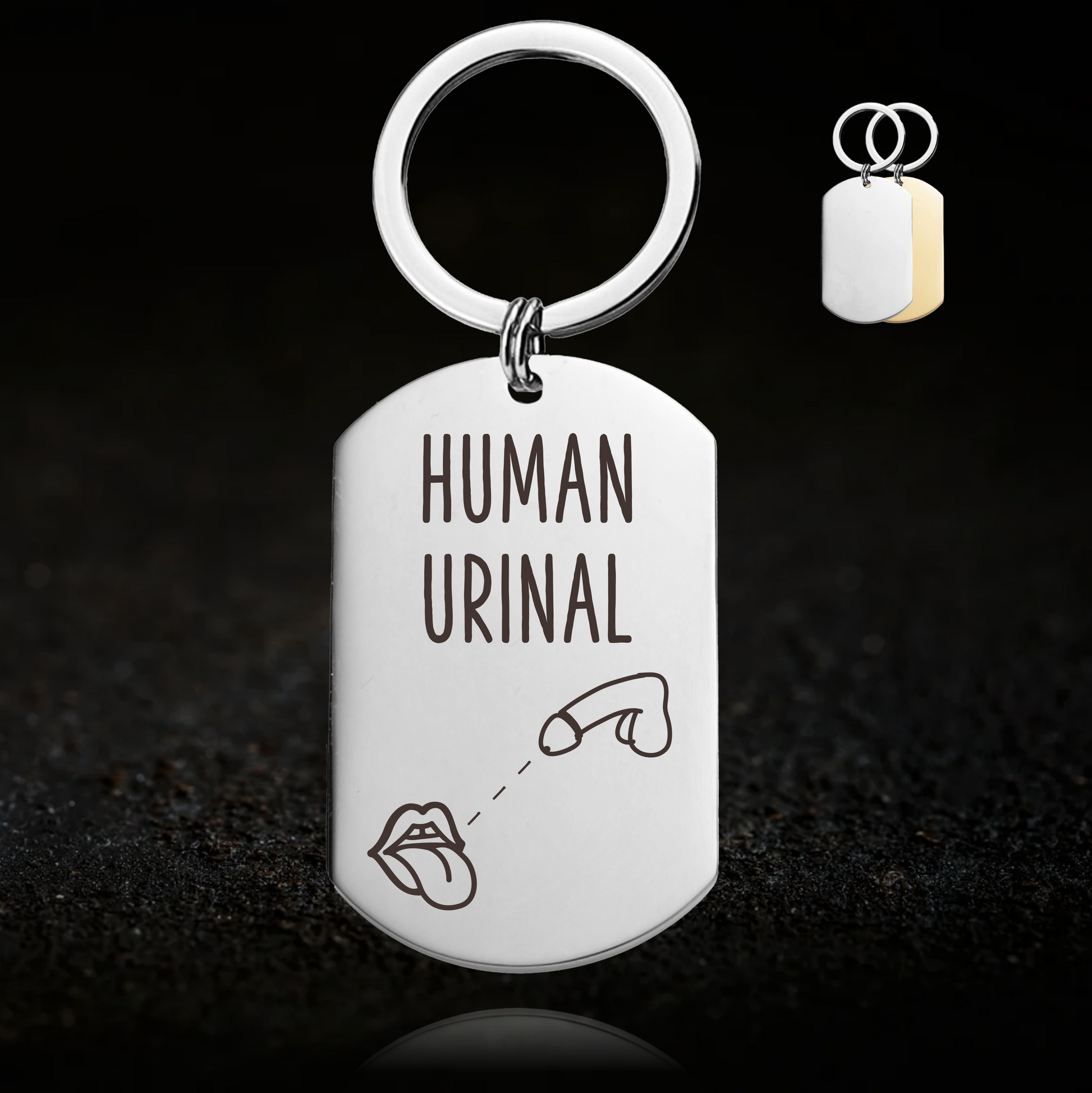 Human Urinal Penis Keyring