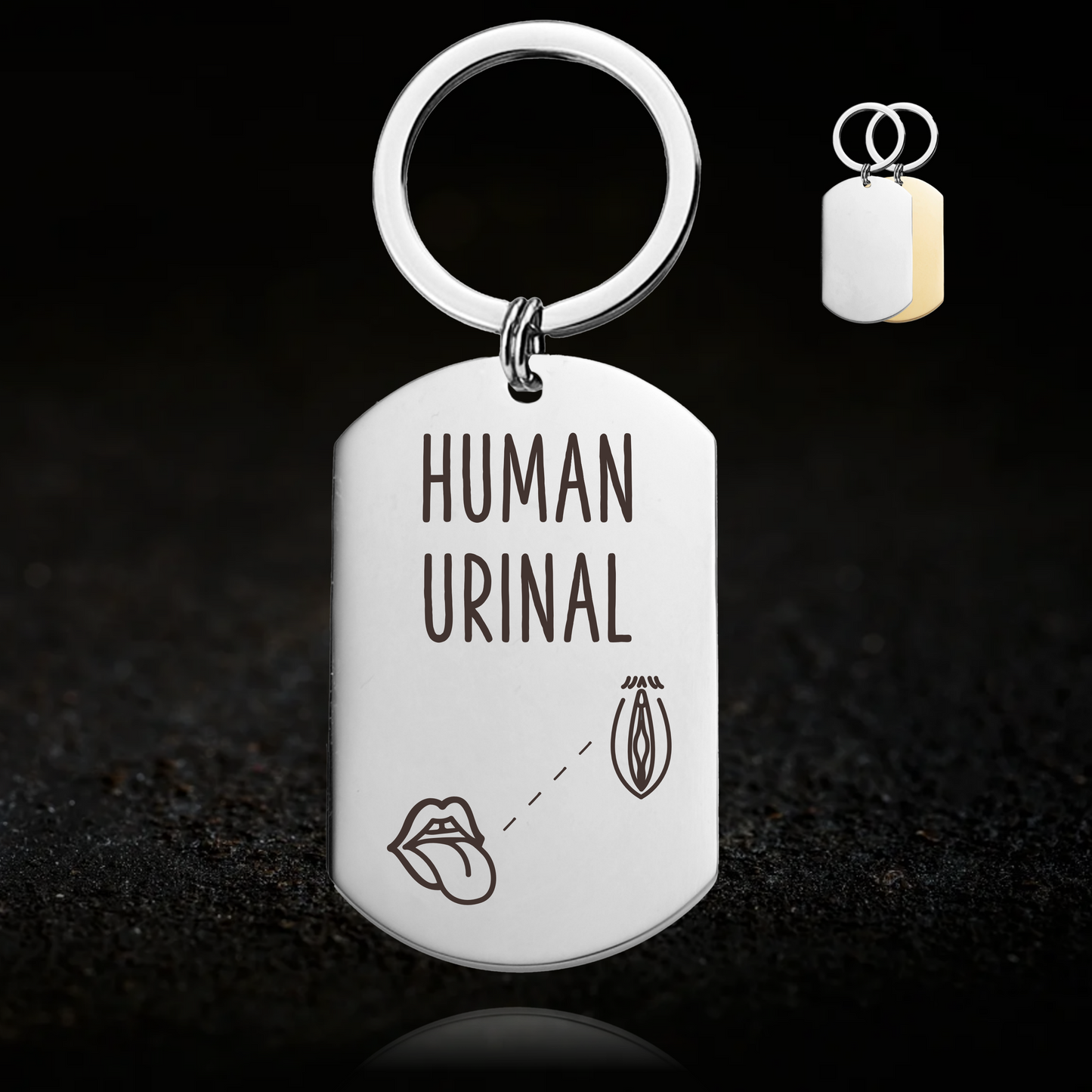Human Urinal Vagina Keyring