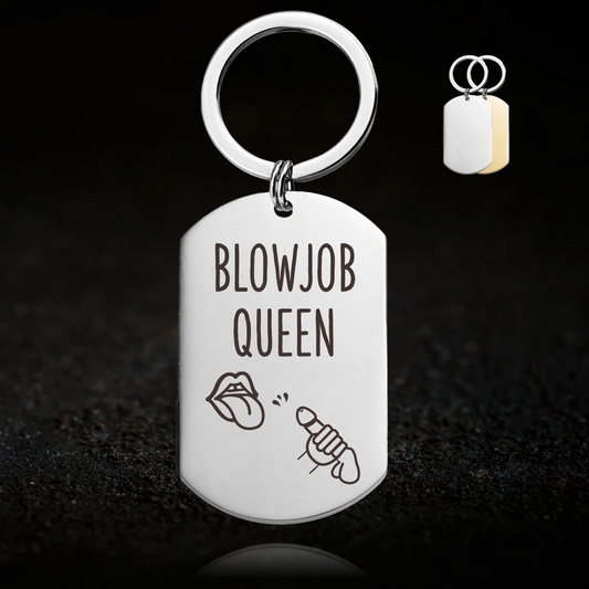 Blowjob Queen Keyring